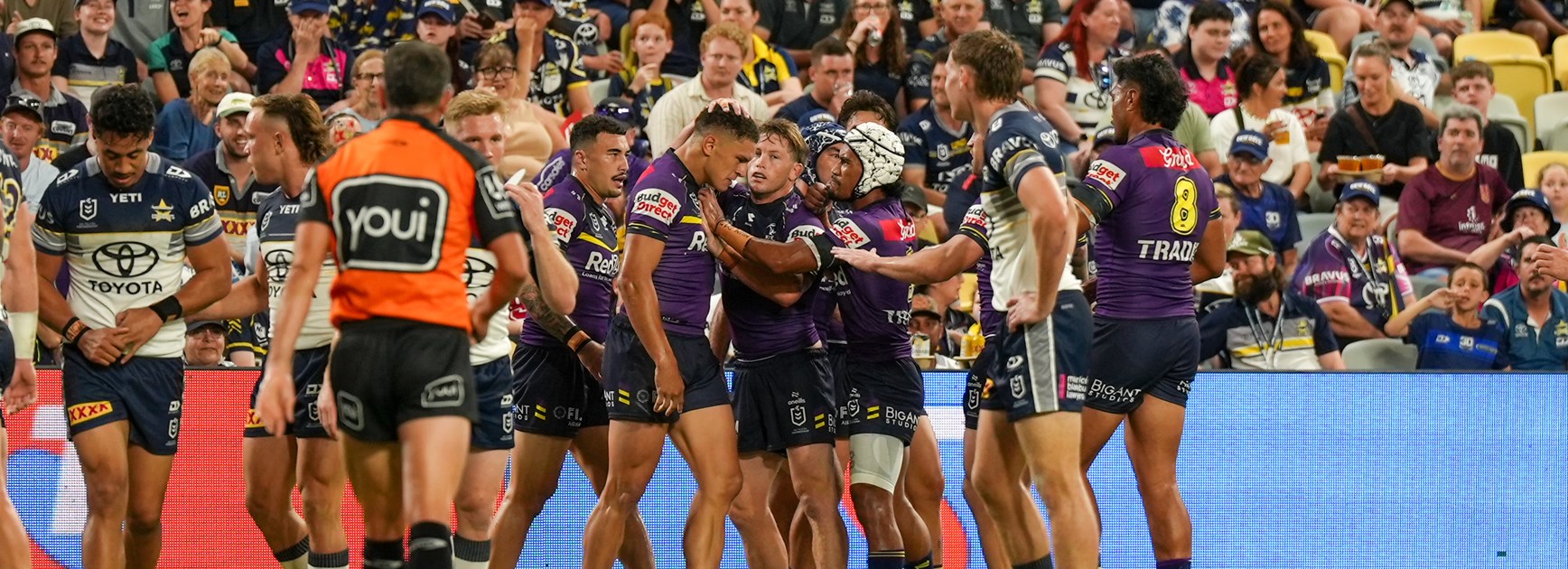 As it happened: Cowboys stun Storm; Panthers down Eels; Knights upset Bulldogs