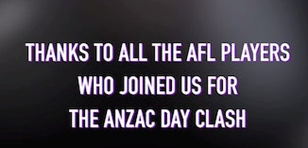 AFL Players visit Melbourne Storm match
