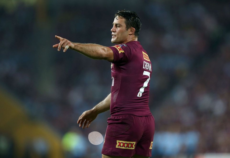 Digital Image by Robb Cox Â©nrlphotos.com: Cooper Cronk :Representative Rugby League;  QLD V NSW State of Origin at Suncorp Stadium, Brisbane. Wednesday the 28th of May 2014.