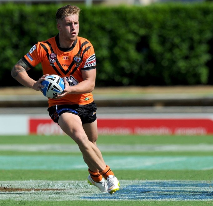 CAMERON MUNSTER - EASTS TIGERS - INTRUST SUPER CUP -  PHOTO: SCOTT DAVIS - SMP IMAGES/QRL MEDIA - 08th March 2015 - Images from round 1 of the Intrust Super Cup between the Easts Tigers and the Northern Pride, being held at Tapout Energy Stadium, Brisbane. This image is for Editorial Use Only. Any further use or individual sale of the image must be cleared by application to the Manager Sports Media Publishing (SMP Images). NO UN AUTHORISED COPYING : PHOTO SMP IMAGES.COM/QRL Media
