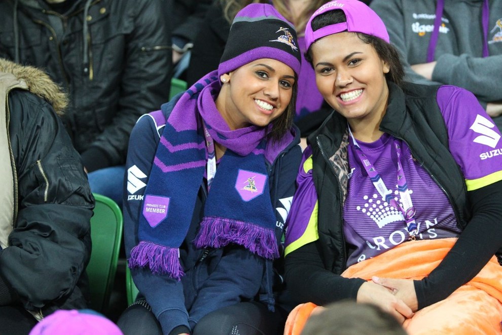 Women in league   Digital Image by Brett Crockford Â©nrlphotos.com :	    NRL, Rugby League, Round 10, Melbourne Storm v  South Sydney Rabbitohs @ AAMI Park, Melbourne, VIC, Saturday 16 May, 2015. 