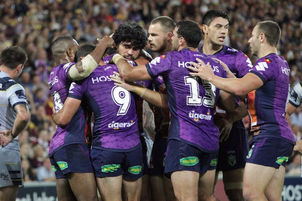 Competition - NRL Premiership Round - Round 10Teams - Melbourne Storm v North Queensland Cowboys Date - 14th May 2016 Venue - Suncorp Stadium, Brisbane QLD Photographer - Kylie Cox