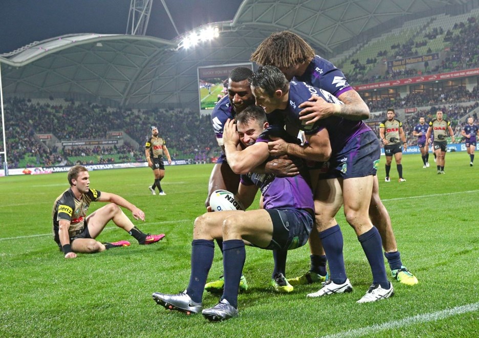 Competition - NRLRound - Round 13Teams â Melbourne Storm v Penrith PanthersDate â    4th of June 2016Venue â AAMI Park, Melbourne VICPhotographer â Brett CrockfordDescription â 