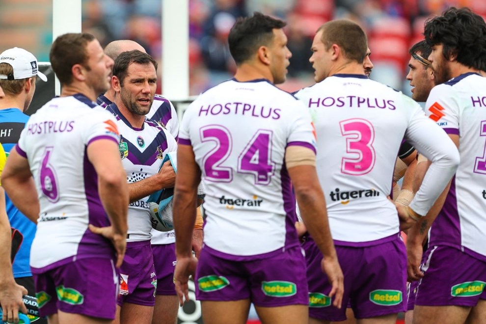Competition - NRL Premiership Round. Round - Round 19. Teams - Newcastle Knights v Melbourne Storm. Date - 17th of July 2016. Venue - Hunter Stadium, Broadmeadow NSW. Photographer - Paul Barkley.