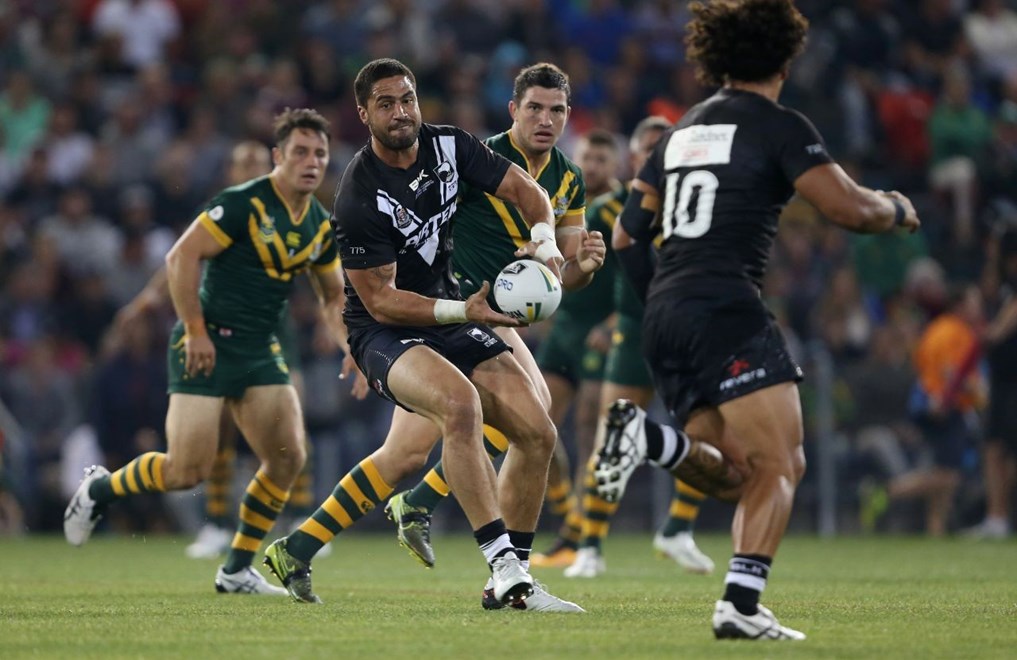 Competition - International Rugby League - Downer Test Match.Round - May Representative Round.Teams - Australian Kangaroos Vs New Zealand Kiwis.Date - 6th of May 2016.Venue - Hunter Stadium, Newcastle.Photographer - Robb Cox.