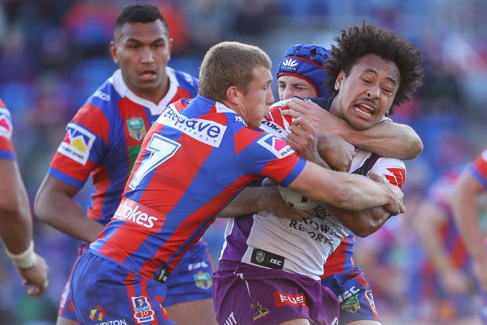Competition - NRL. Round - Round 24. Teams - Newcastle Knights v Melbourne Storm. Date - 19th of August 2017. Venue - McDonald Jones Stadium, NSW. Photographer - Paul Barkley | © NRL Photos