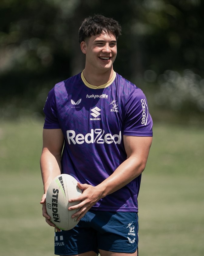 Jack Howarth is all smiles at pre-season training