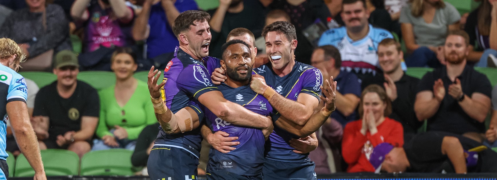 Storm Farewell Premiership Star Olam, Welcome Blore