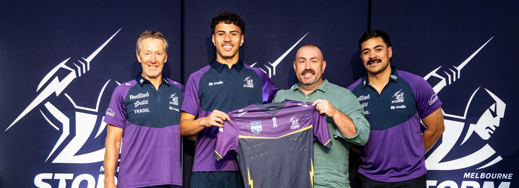 Pathway players receive jerseys from Storm legends