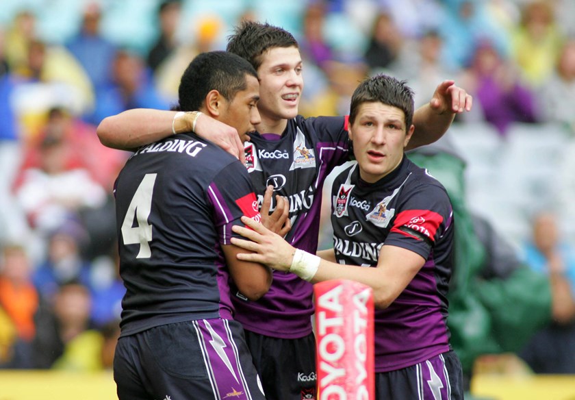 Matt Duffie played alongside future NRL players such as Gareth Widdop (right) during the 2009 season.